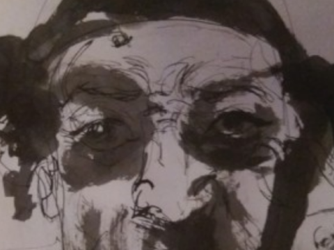 dibujo de mancha de una cabeza